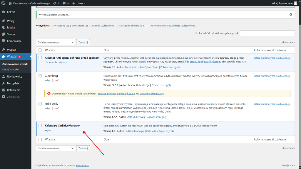 Tutaj znajduje się wtyczka