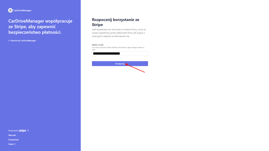 Kliknij "Kontynułuj"