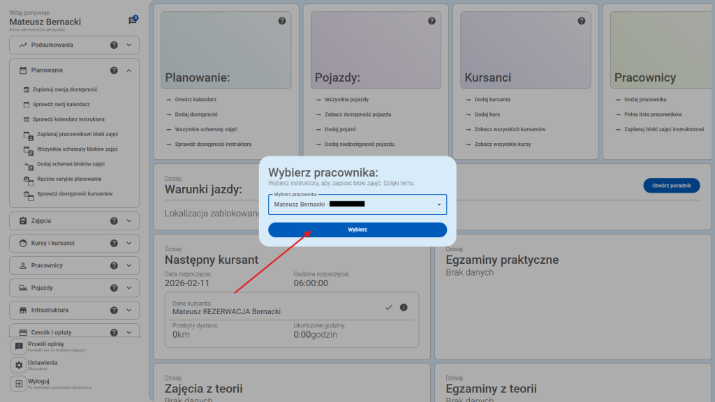 Kliknij przycisk "Wybierz"