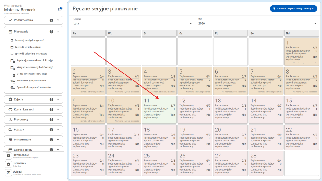 Po oznaczeniu daty że jest gotowa zacznie się świecić na jasno zielono