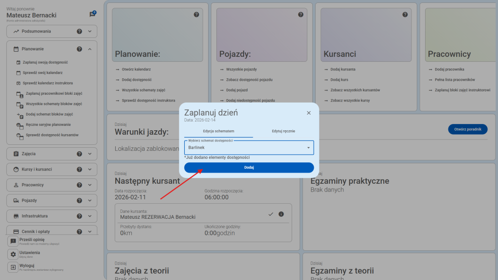 Kliknij przycisk "Dodaj"