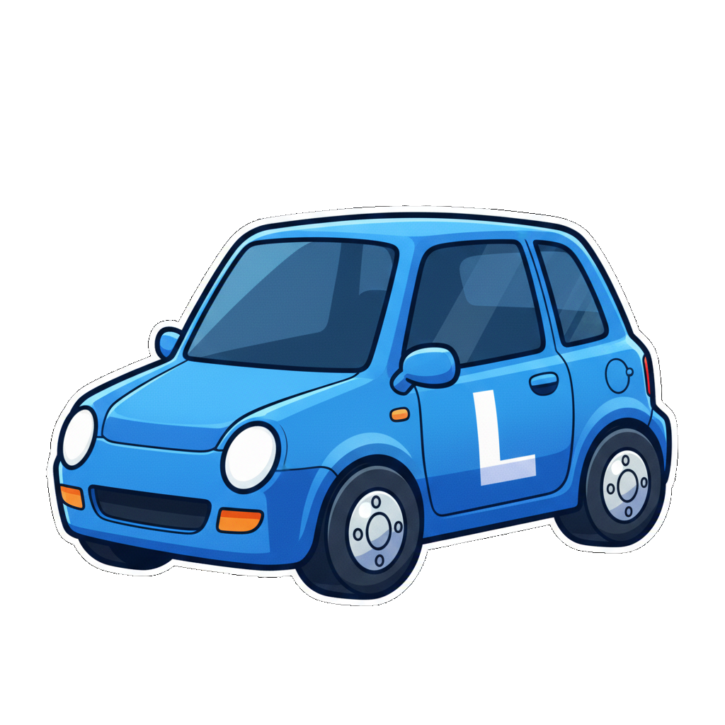 Rysunek samochodu nauki jazdy