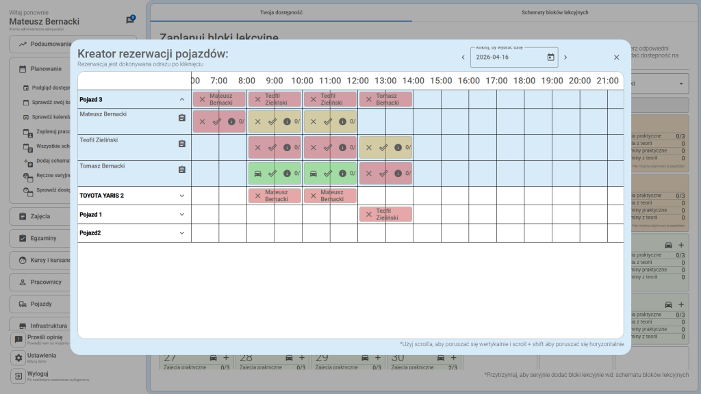 Seryjne przypisywanie pojazdów do bloków